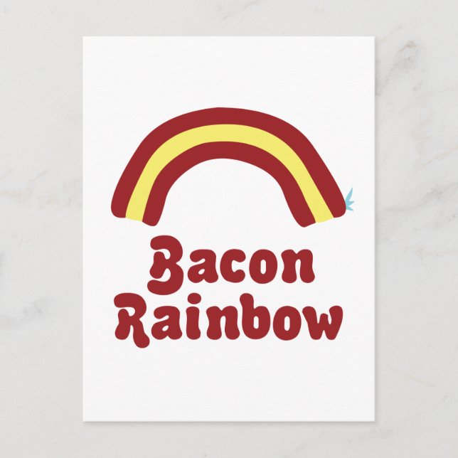 Bacon Regenbogen Postkarte (Vorderseite)
