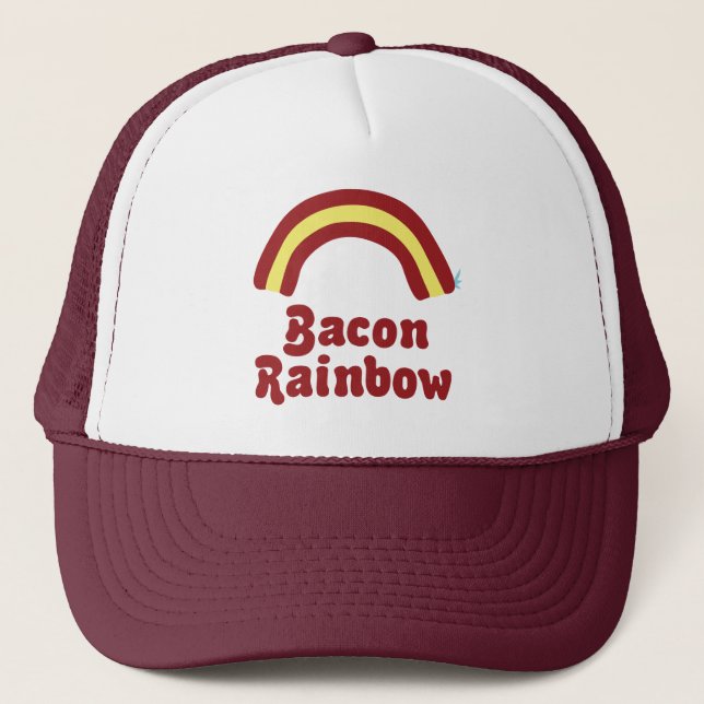 Bacon Regenbogen Truckerkappe (Vorderseite)