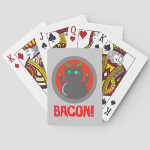 Bacon Robot Spielkarten