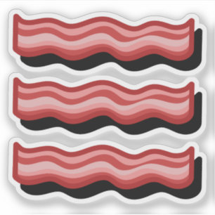 Bacon-Rotfleischliebhaber-Fun-Retro-Set Aufkleber