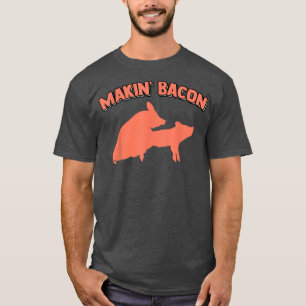 Bacon Schweinefleisch Schweinekitze Joke Memes Erw T-Shirt