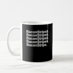 Bacon Strips Liste weiß Kaffeetasse