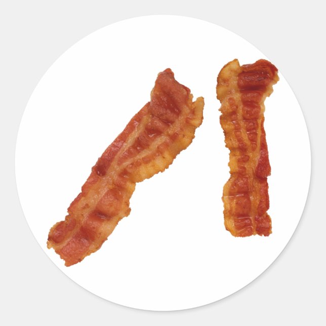 Bacon Strips Runder Aufkleber (Vorderseite)
