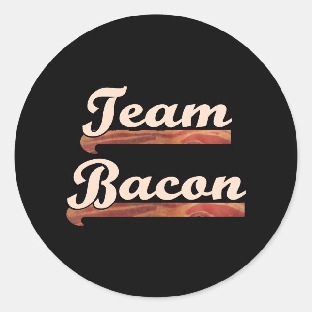 Bacon Team Runder Aufkleber (Vorderseite)