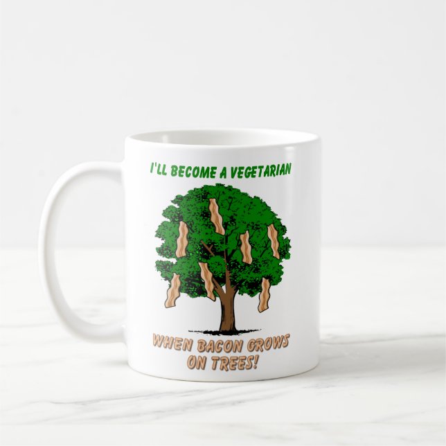 Bacon Tree Funny Mug Spaß Kaffeetasse (Links)