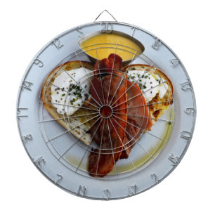 Bacon und Eier auf der Liebe Herzbrot, Dartscheibe