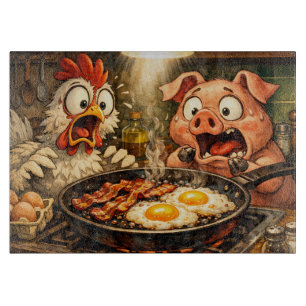 Bacon und Eier Panik Schneidebrett