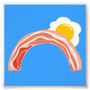Bacon und Eier Regenbogen Fotodruck