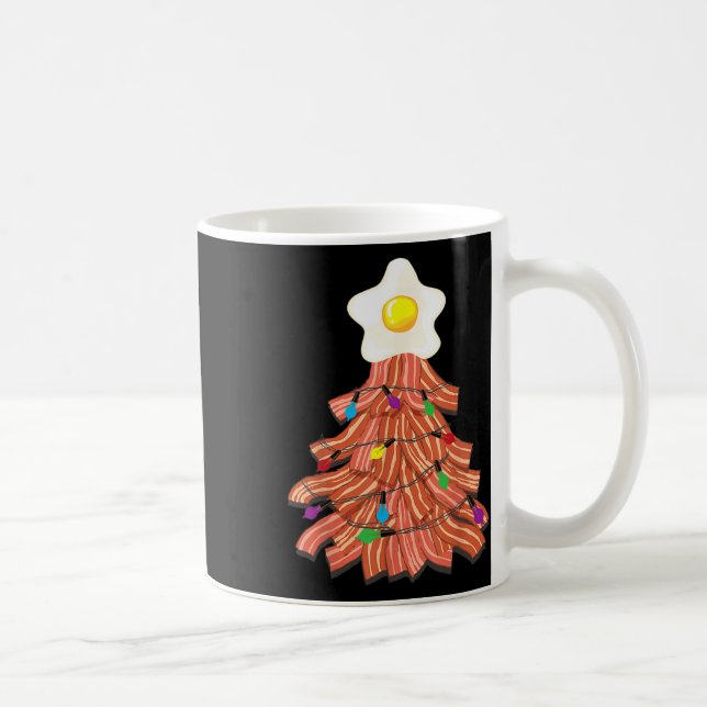 Bacon Weihnachtsbaum Ei Top Funny Schweinefleisch  Kaffeetasse (Rechts)