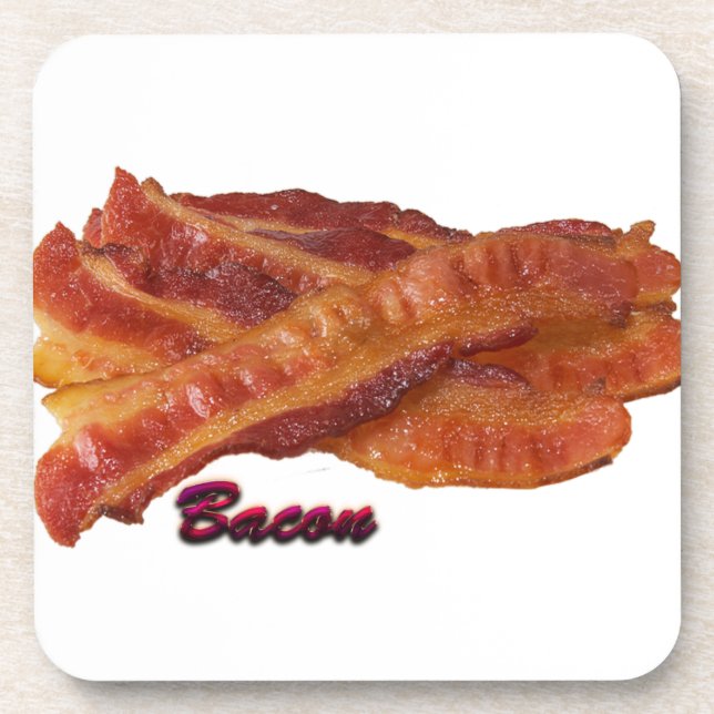 Baconstreifen Getränkeuntersetzer (Vorderseite)
