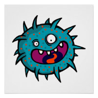Bacteria Bug Doodle Cartoon