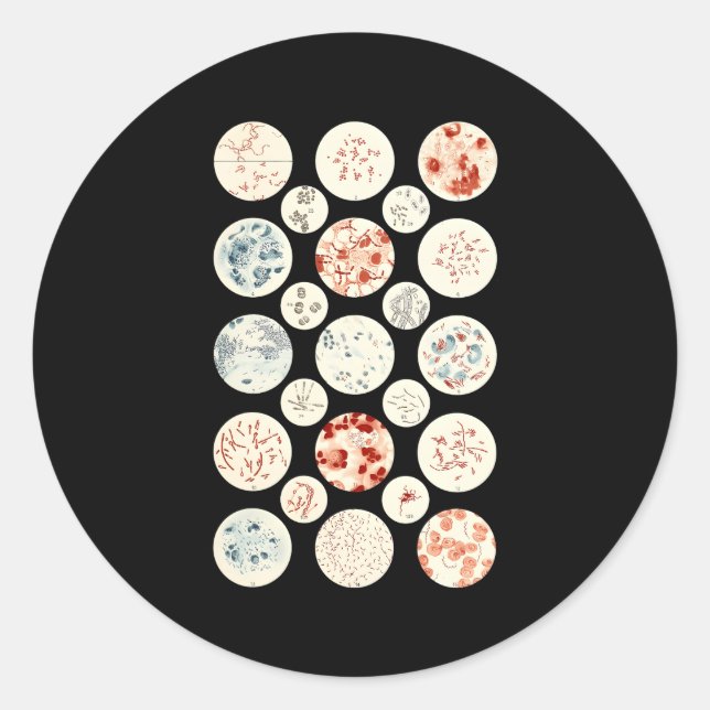 Bacteria Mikrobiologie Bacteria Science Tiny Micro Runder Aufkleber (Vorderseite)