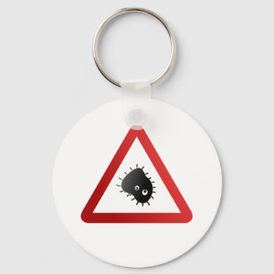 Bacteria Warning Sign Schlüsselanhänger