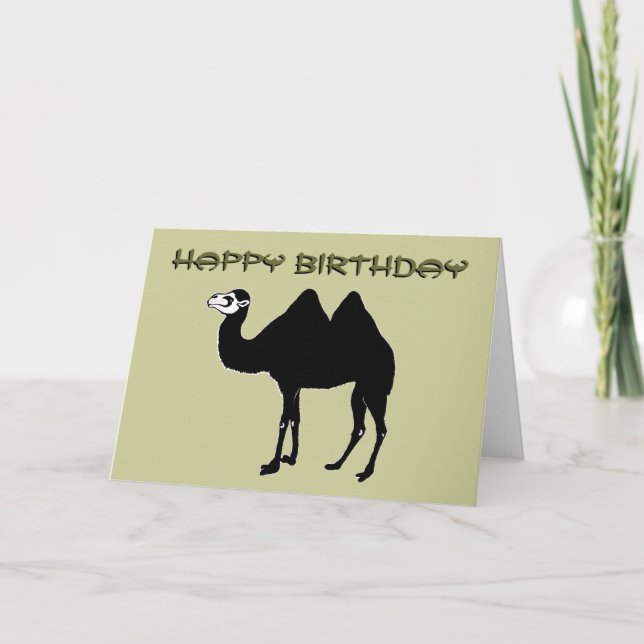 Bactrian Camel Birthday Card Karte (Vorderseite)