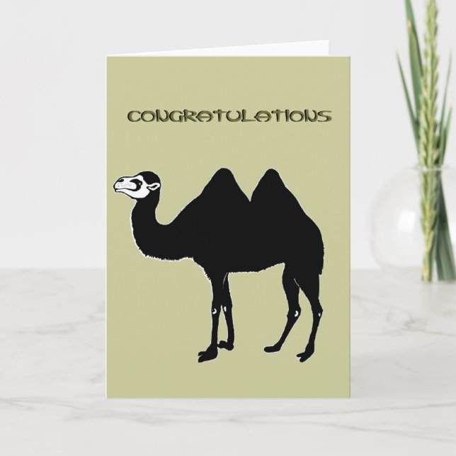 Bactrian Camel Gratulationen Card Karte (Vorderseite)