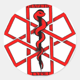 Bad A$ Diabetiker Runder Aufkleber