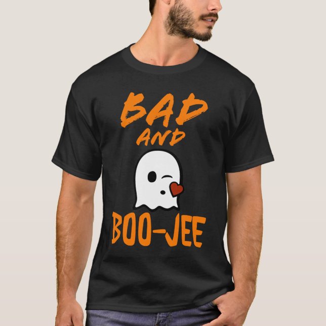 Bad and Boo Jee Niedlich Ghost Halloween Mama Kost T-Shirt (Vorderseite)