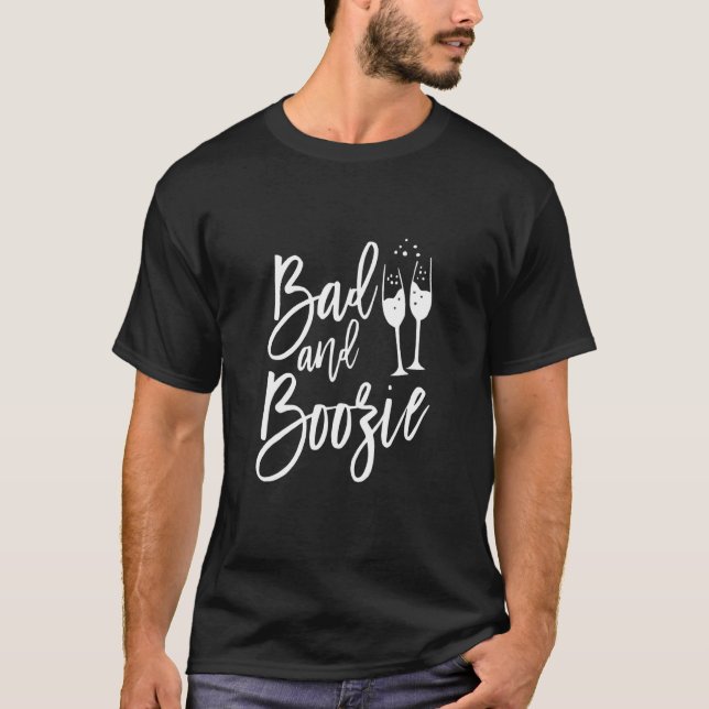 Bad And Boojie Bachelorette Bridal Party Wedding T-Shirt (Vorderseite)