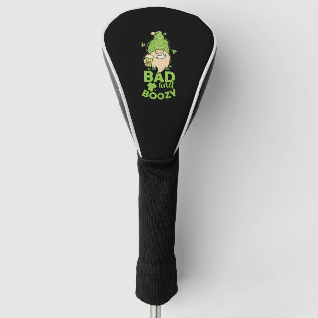 Bad and Boozy St. Patricks Day Golf Headcover (Vorderseite)