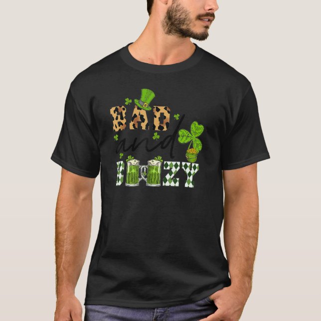 Bad and Boozy St Patrick's Day Leopard Muster Dri T-Shirt (Vorderseite)