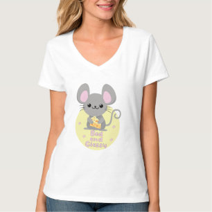 Bad and Classy Kawaii Rat essen Käse Gelb T-Shirt