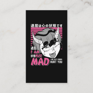 Bad Anime Girl Otaku Angry Manga Devil Visitenkarte