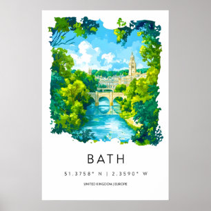 Bad Aquarell 1 Poster