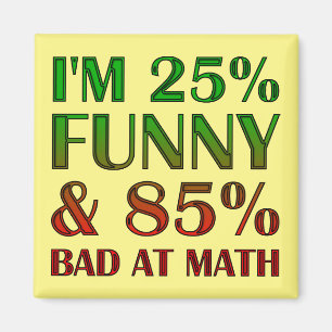 Bad at Math Funny Kühlschrankmagnet Kühlschrank Magnet