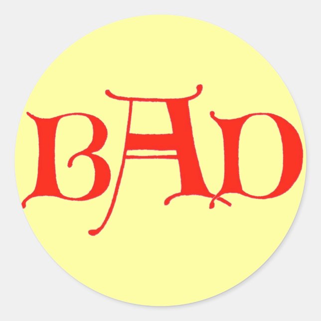 BAD-Aufkleber Runder Aufkleber (Vorderseite)