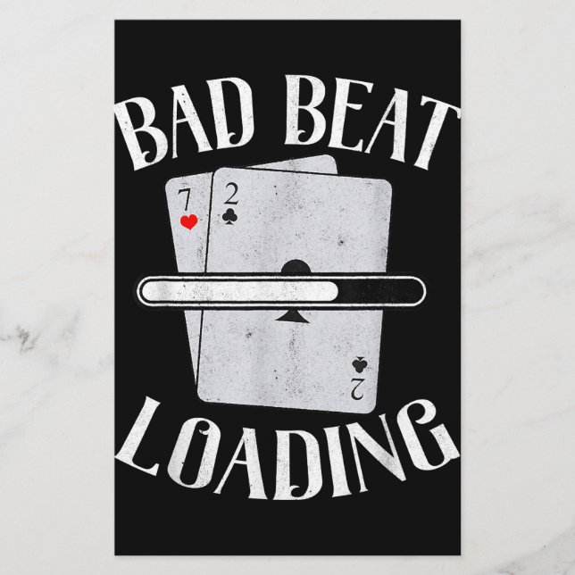 Bad Beat Loading Texas Holdem Casino Poker Briefpapier (Vorderseite)