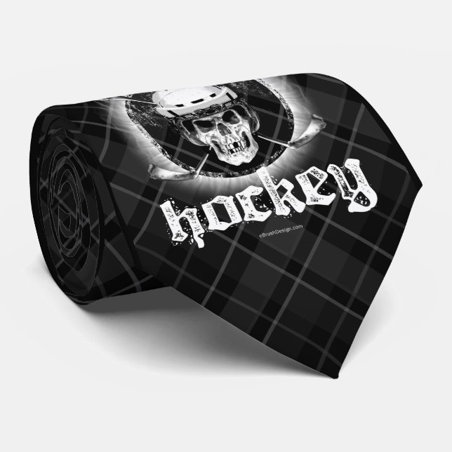 Bad Bonez Hockey Krawatte (dunkel) (Gerollt)