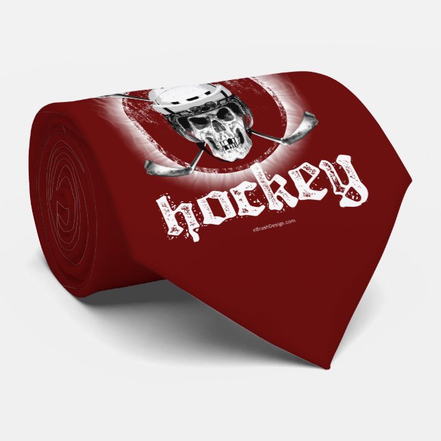 Bad Bonez Hockey Krawatte (dunkel) (Gerollt)