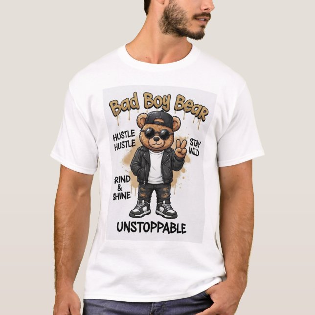 Bad Boy Bear Herren T-Shirt (Vorderseite)