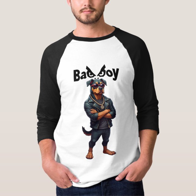 "Bad Boy Vibes Raglan T - Shirt - Bold & Fearless  (Vorderseite)