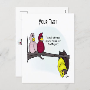 Bad Boys White Postcard Feiertagspostkarte