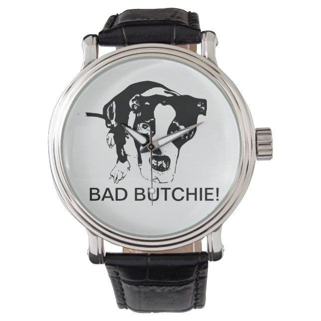 Bad Butchie Hundeuhr Armbanduhr (Vorderseite)