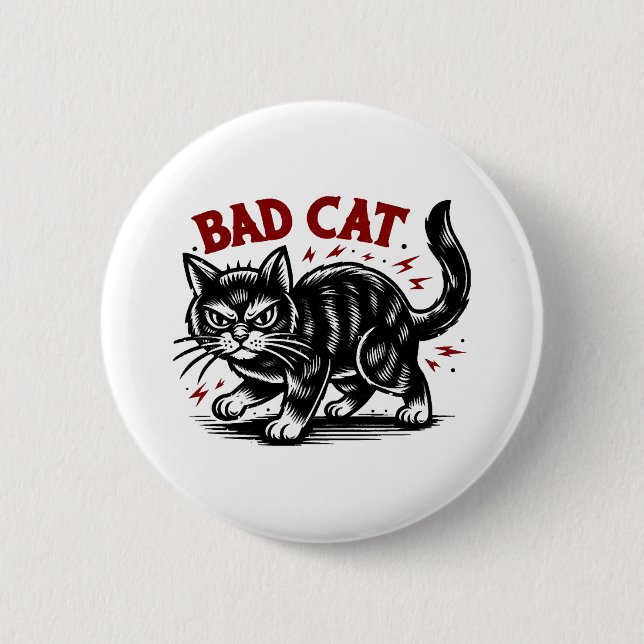 Bad Cat Button (Vorderseite)