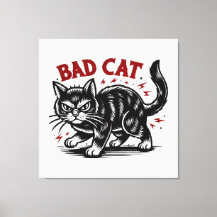 Bad Cat Leinwanddruck