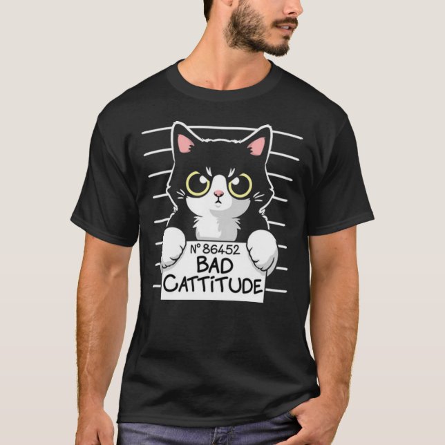 Bad Cattitude Cat Prisoner Essential T - Shirt (Vorderseite)