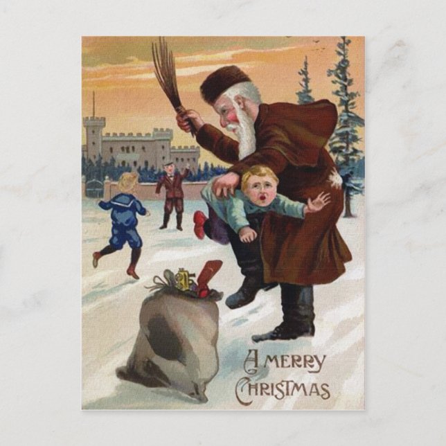 Bad Child Christmas Postcard Postkarte (Vorderseite)