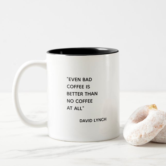 Bad Coffe-Tasse Zweifarbige Tasse (Mit Donut)