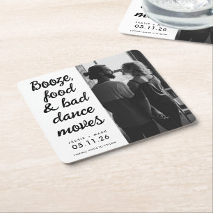 Bad Dance bewegt Funny Wedding Save the Date Rechteckiger Pappuntersetzer