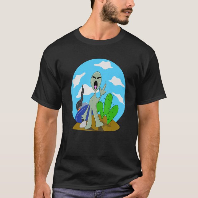 Bad Day Alien You Are Not Alone T-Shirt (Vorderseite)