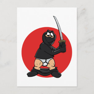 Bad Day Ninja Postcard Postkarte