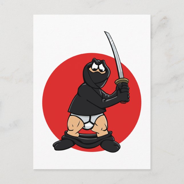Bad Day Ninja Postcard Postkarte (Vorderseite)