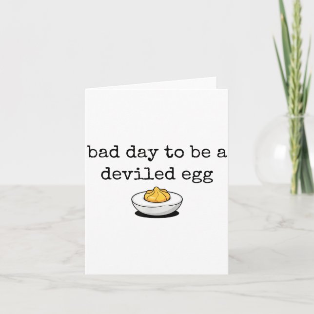 Bad Day To Be A Deviled Egg Funny Thanksgiving Dev Karte (Vorderseite)