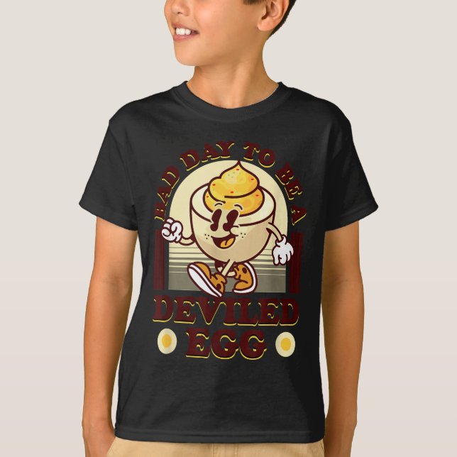 Bad Day To Be A Deviled Egg Funny Thanksgiving Egg T-Shirt (Vorderseite)