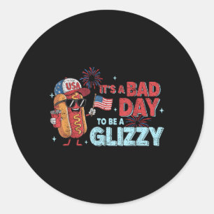 Bad Days Hotdog Dackel Glizzy Firework 4. Juli Pa Runder Aufkleber