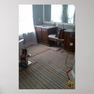 Bad DIY Heizboden Poster