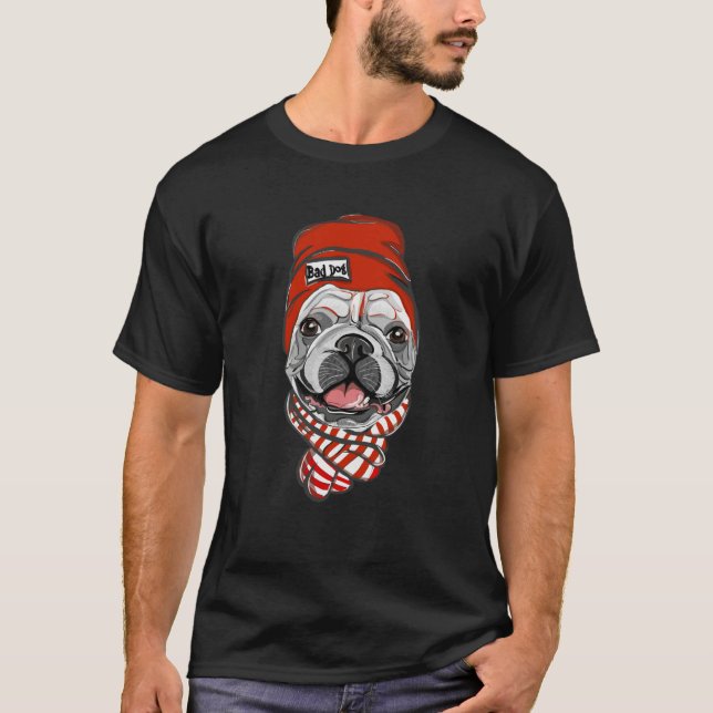 Bad Dog French bulldog T-Shirt (Vorderseite)
